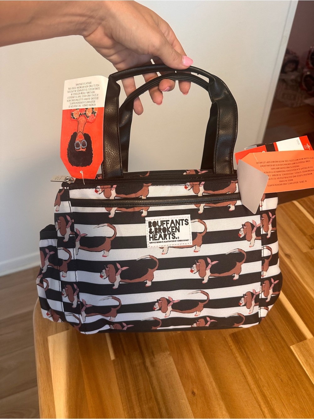 Bouffants & Broken Hearts Basset Hound Lunch Tote